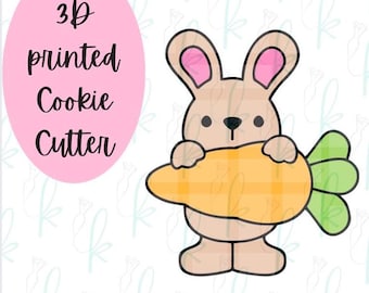 Standing Bunny Carrot Plaque Cookie Cutter