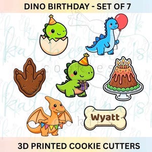 Dino Geburtstag - Set aus 7 Ausstechformen