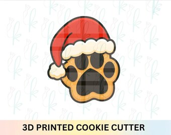 Paw Print Santa Hat Cookie Cutter
