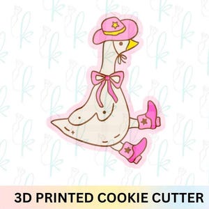 Silly Cowgirl Goose Cookie Cutter