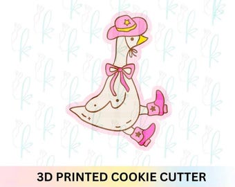 Silly Cowgirl Goose Cookie Cutter