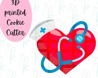 Cortador de galletas de corazón de enfermera