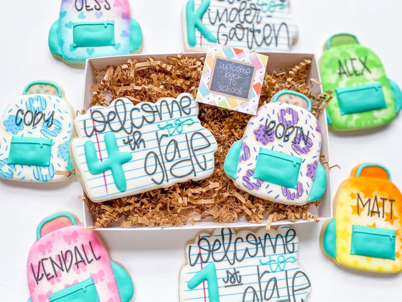 Back to School Cookies  First Day of School Cookie Gift Box image 0