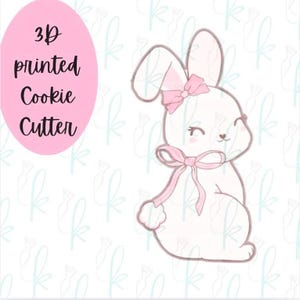 Coquette Sitting Bunny Cookie Cutter
