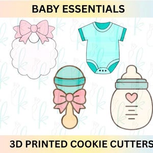 Baby Shower Essentials - Set of 4 Cookie Cutters