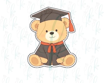 Cute Teddy Bear Grad Cookie Cutter