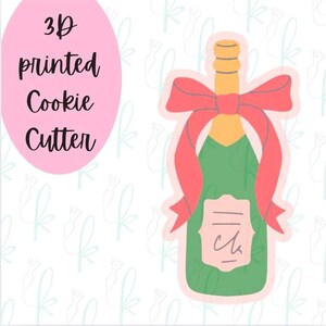 Wine Bottle with Bow Cookie Cutter