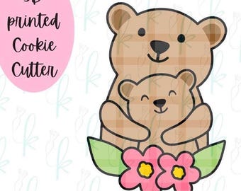 Floral Mama und Baby Bär Ausstecher