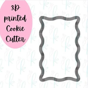 Wavy Rectangle Plaque Cookie Cutter