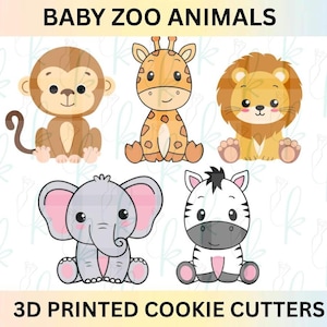 Set von 5 niedlichen Baby-Zootieren