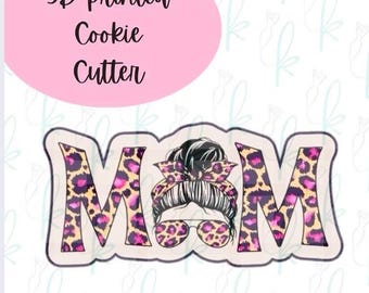 Mom Bun Plaque Cookie Cutter