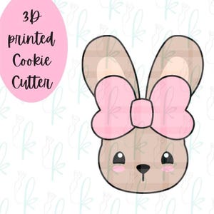 Girly Bow Bunny Cookie Cutter