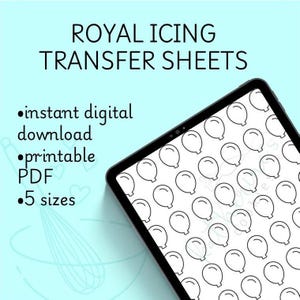 Balloon Royal Icing Transfer Sheets