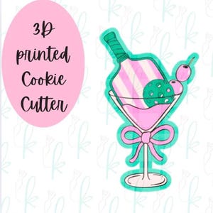 Pickleball Cocktail Cookie Cutter