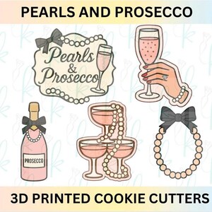 Pearls and Prosecco - Set of 5 Cookie Cutters