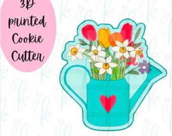 Cortador de galletas con forma de regadera floral