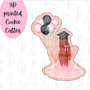 Graduation Girl Balloons Cookie Cutter