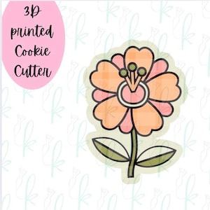 Tall Modern Flower Cookie Cutter