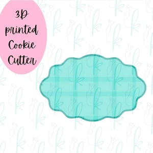 Wavy Oval Plaque Cookie Cutter