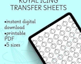 Pumpkin Royal Icing Transfer Sheets
