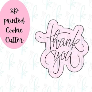 Thank You Plaque Cookie Cutter