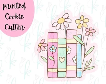 Floral Books Cookie Cutter
