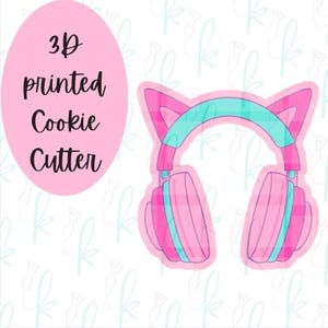 Cat Ear Headphones Cookie Cutter