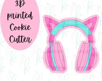 Cat Ear Headphones Cookie Cutter