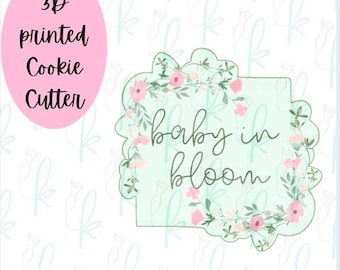 Square Floral Plaque Cookie Cutter