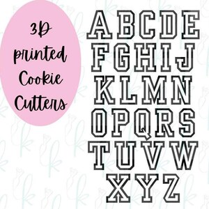 Varsity Letter Alphabet Cookie Cutters