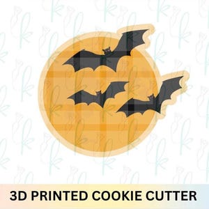 Moon with Bats Cookie Cutter