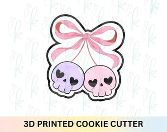Kokette Bogen Schädel Cookie Cutter