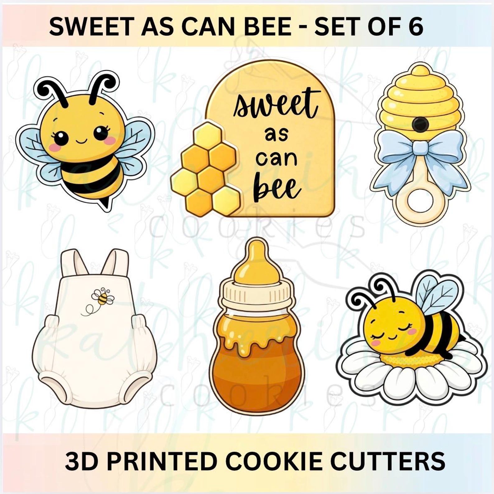 Sweet as Can Bee - Baby Shower Set of 6 Cookie Cutters - Etsy