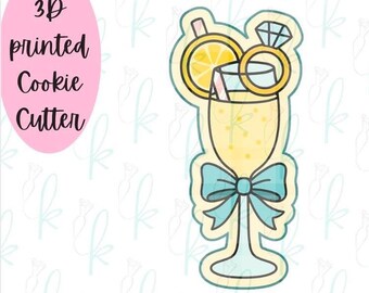 Lemonade Champagne Glass Cookie Cutter