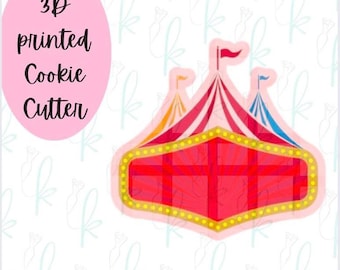 Circus Tent Plaque Cookie Cutter