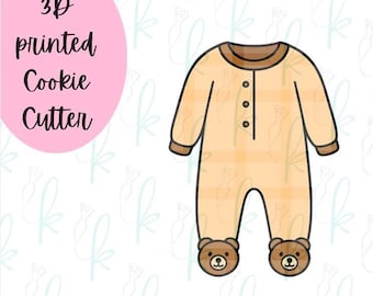 Bear Feet Baby Pajamas Cookie Cutter