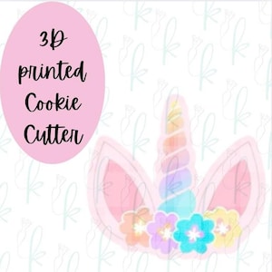 Floral Unicorn Crown Cookie Cutter