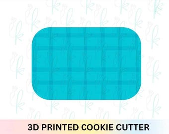 Cortador de galletas rectangular redondeado