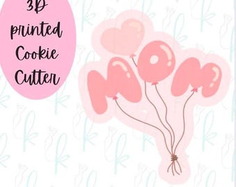 Mom Balloons Cookie Cutter