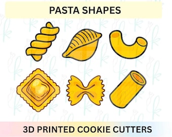 Pasta Shapes - Set of 6 Cookie Cutters