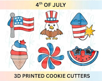 4th of July - Set of 6 Cookie Cutters