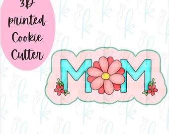 Floral Mom Plaque Cookie Cutter