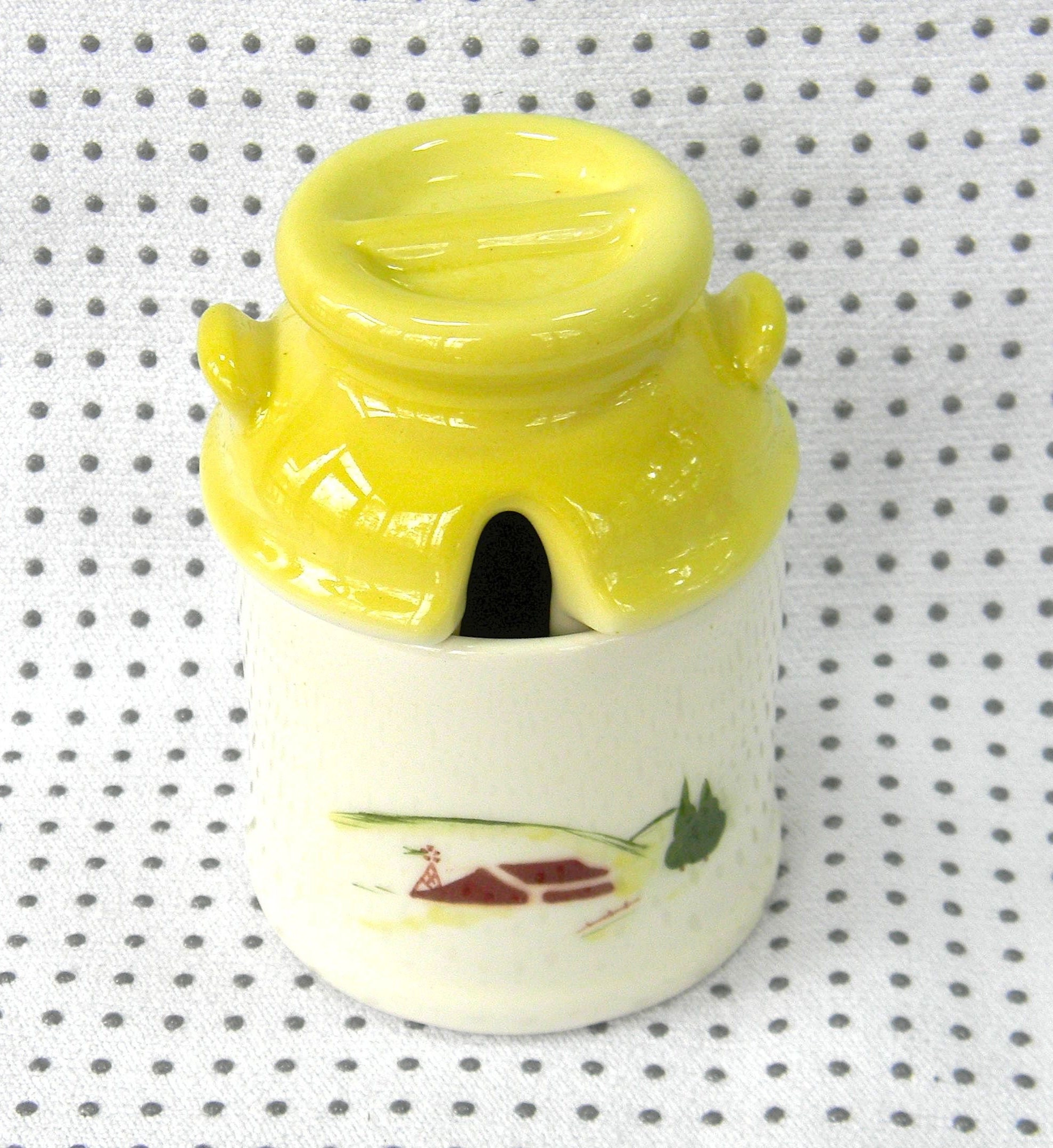 Brock of California Pottery Harvest Yellow Trim Milk Can Etsy