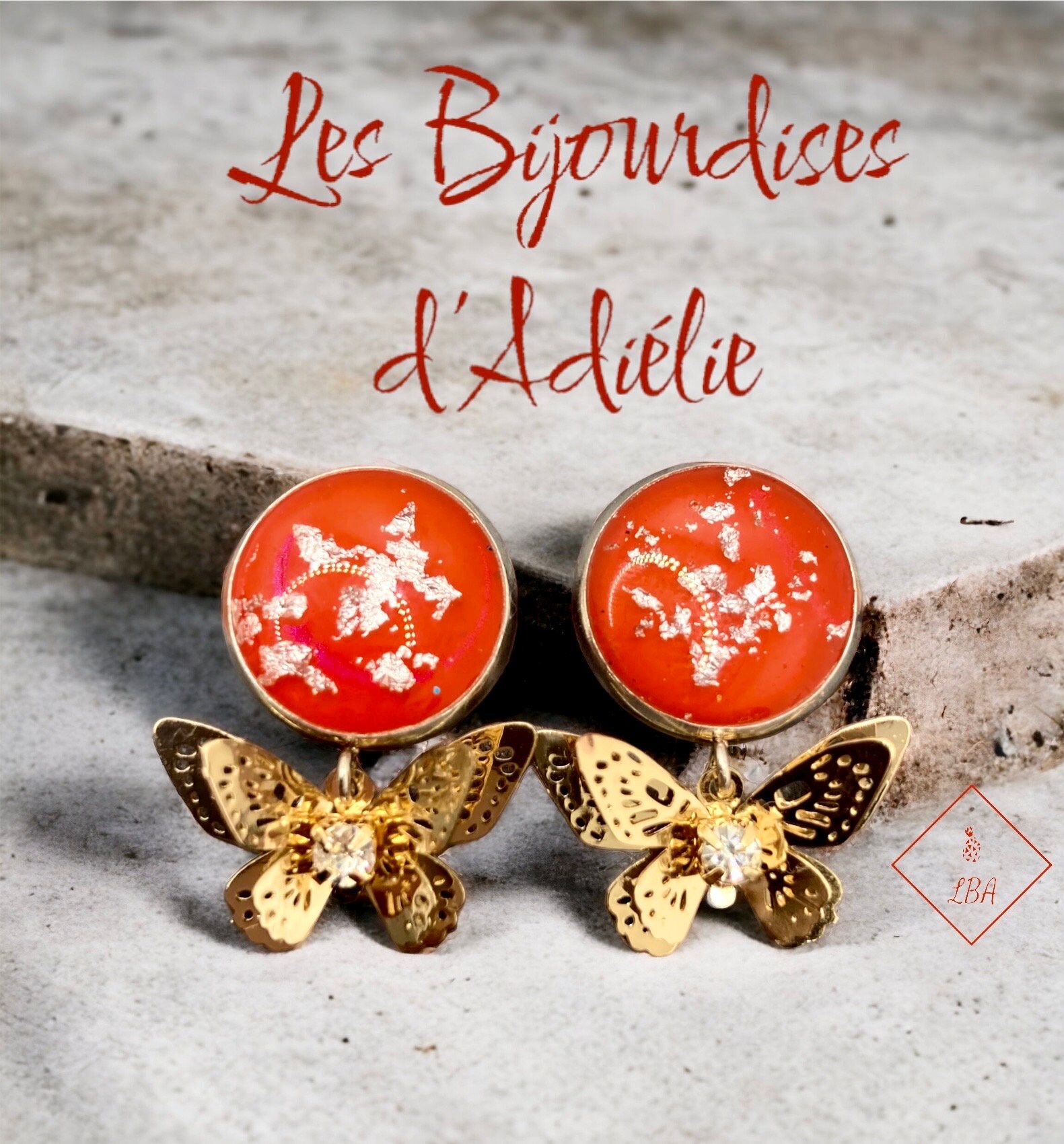 Stud Earrings Resin 3D Butterfly Pendant Etsy Australia