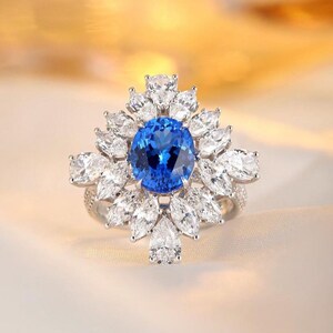 Tanzanite 925 Silver Ring: Boho Statement Jewelry