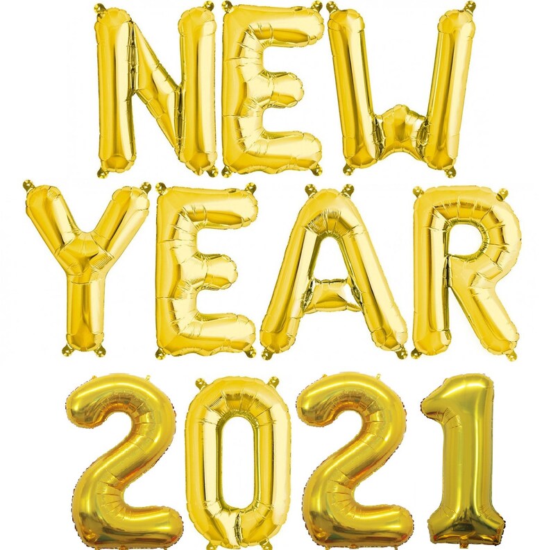 New Year 2021 Rose GoldGoldSilverBluePink Balloons Letters Party Birthday Anniversary Christmas Decoration 16 Foil Balloons