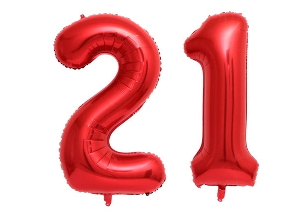 40"INCH RED Foil Number Balloons letter Air Helium Birthday Age Party Wedding