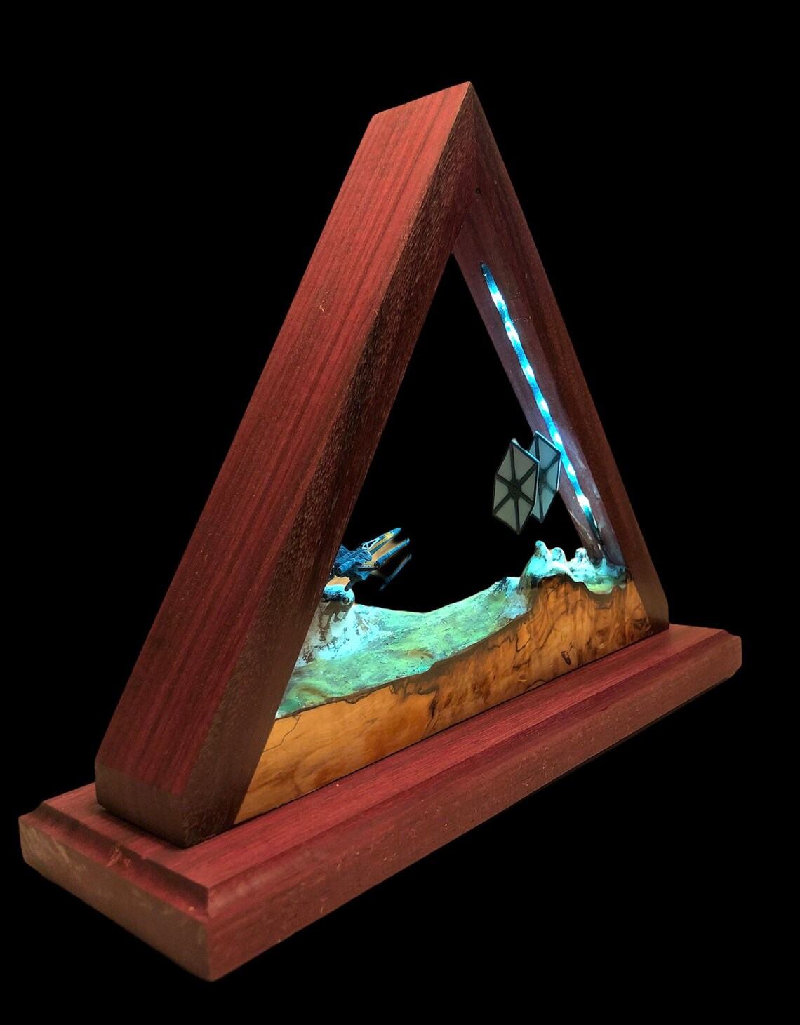 Star Wars Resin and Wood Lamp Etsy