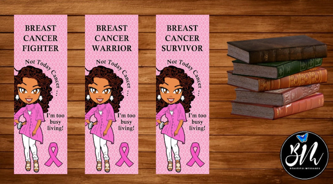 BOOKMARK Breast Cancer Awareness Cancer Bookmark - Etsy