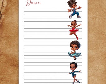 From the Desk of a Dancer - 5x7 Notepad - Memo Pad - Personalized Pad - To Do List - Shopping List - Stationery - Tear Away Pages